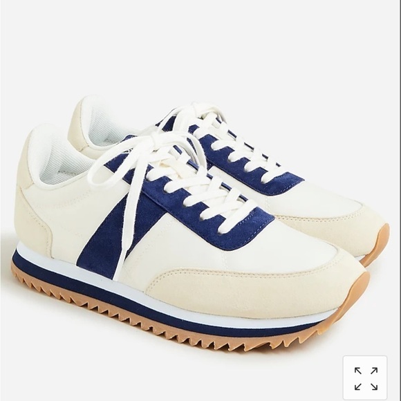 J. Crew trainers colorblock BA972 Mediterranean Navy Size 10 - Picture 1 of 8